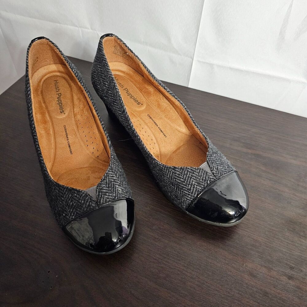 Hush Puppies Cushion Comfort Tweed Slip On Flats Size 10